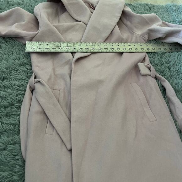 New With Tags Rachel Parcell Pink Wool Belted Peacoat Women’s Small - Picture 8 of 8